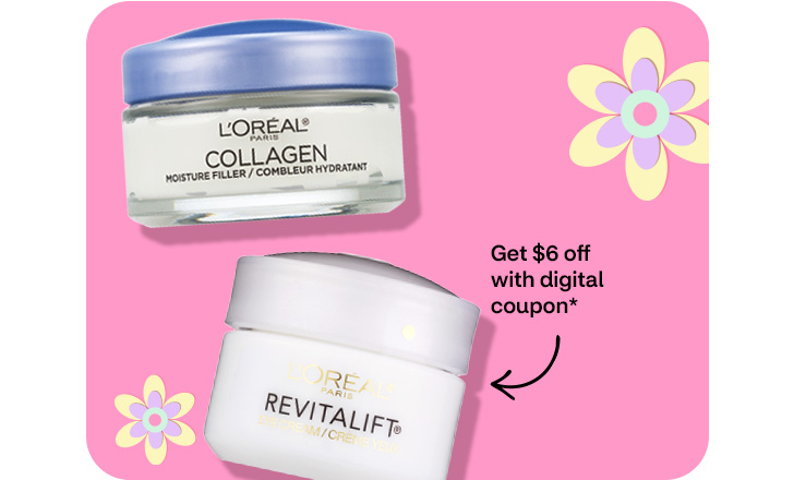 Get $6 off with digital coupon on L’Oréal Paris Collagen and Revitalift moisturizer
