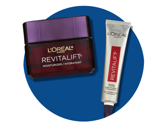  L’Oréal facial care products.