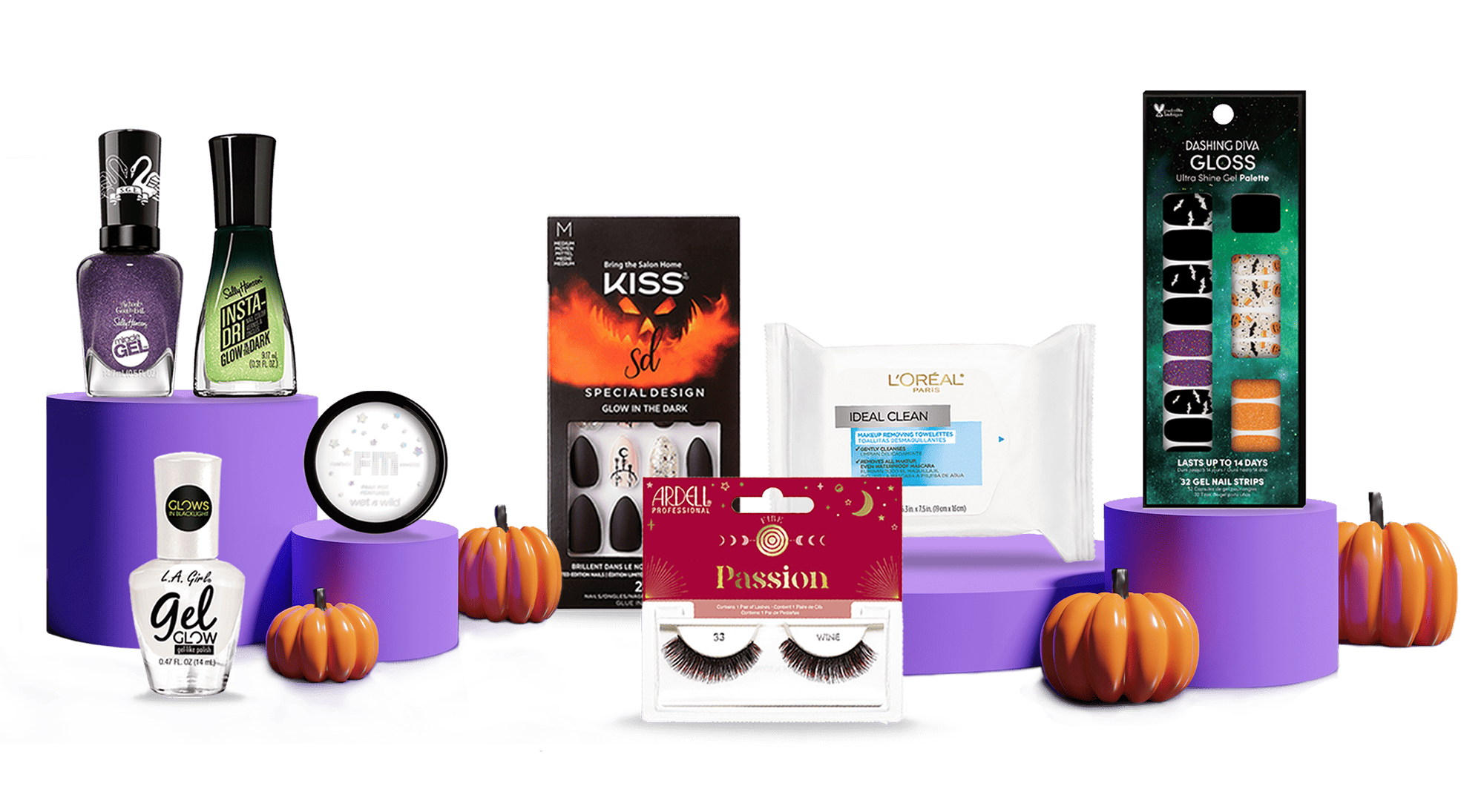Examples of beauty products for Halloween