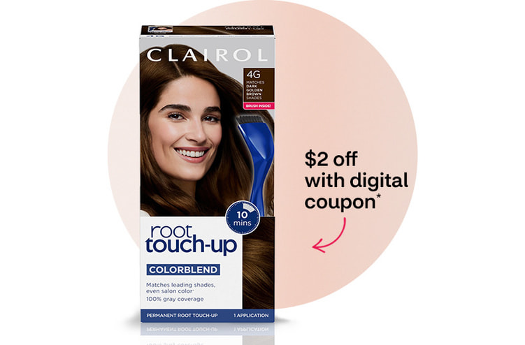 Clairol root touch up hair color, $2 off with digital coupon.