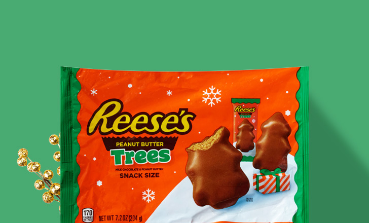 Reese's peanut butter trees snack size holiday candy