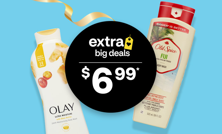 $6.99, Olay Ultra Moisture and Old Spice Fiji body wash