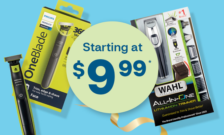 Philips Sonicare OneBlade and Wahl All in One razor, starting at $9.99