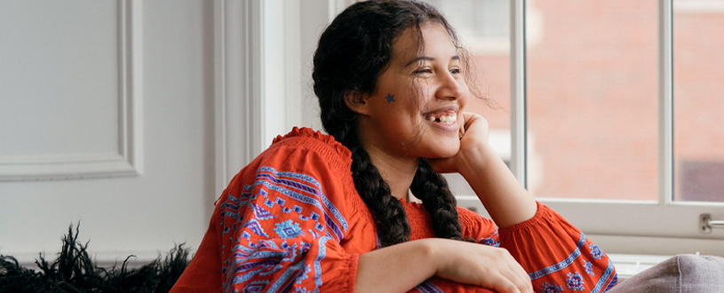 Girl smiling