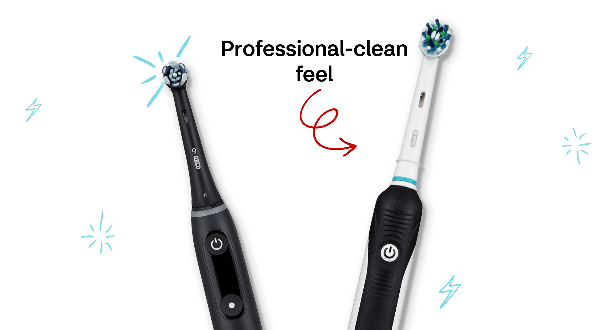 professional-clean feel, power toothbrushes