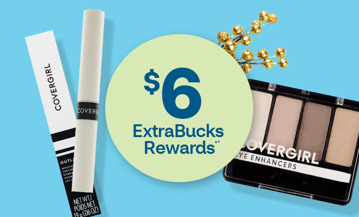 $6 ExtraBucks Rewards, CoverGIrl lip color and eye enhancers eye makeup palette