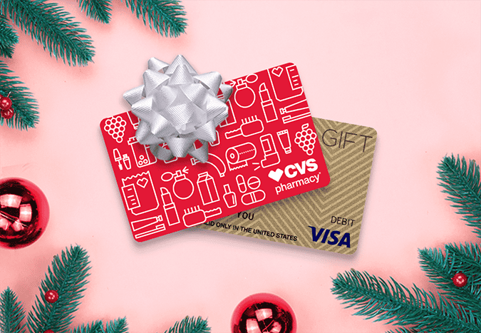CVS gift card and Visa gift card