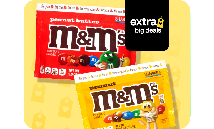 Sharing size peanut butter or peanut M&M's candy