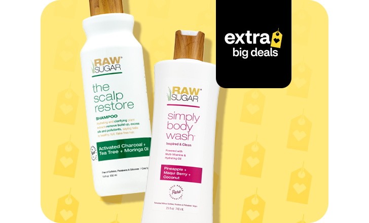 Raw Sugar scalp restore shampoo and simply body wash