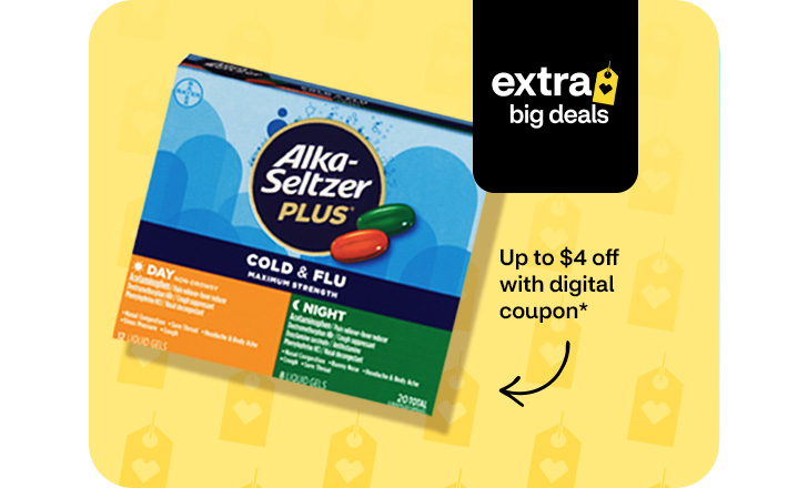 Up to $4 off with digital coupon, Alka-Seltzer Plus cold & flu remedy