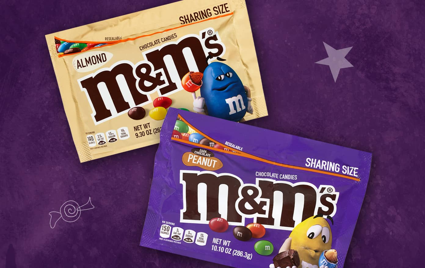 M&M's sharing size candy