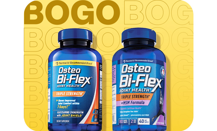 Buy 1, get 1 50% off. Osteo Bi-Flex.