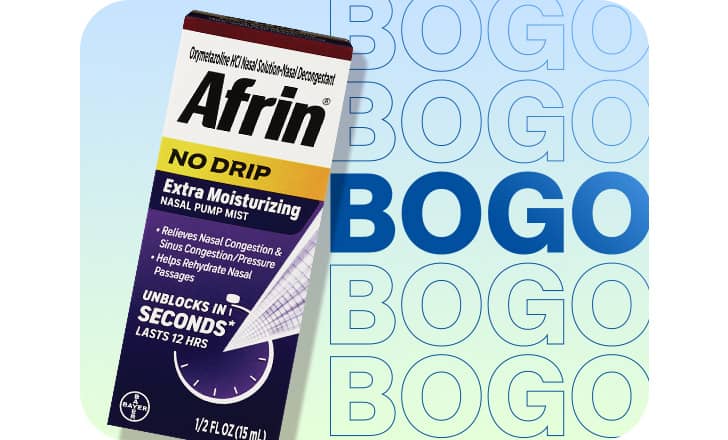 Afrin extra moisturizing, But one get one 50% off