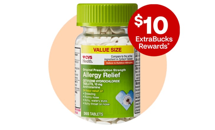 $10 ExtraBucks Rewards. CVS brand allergy relief support.