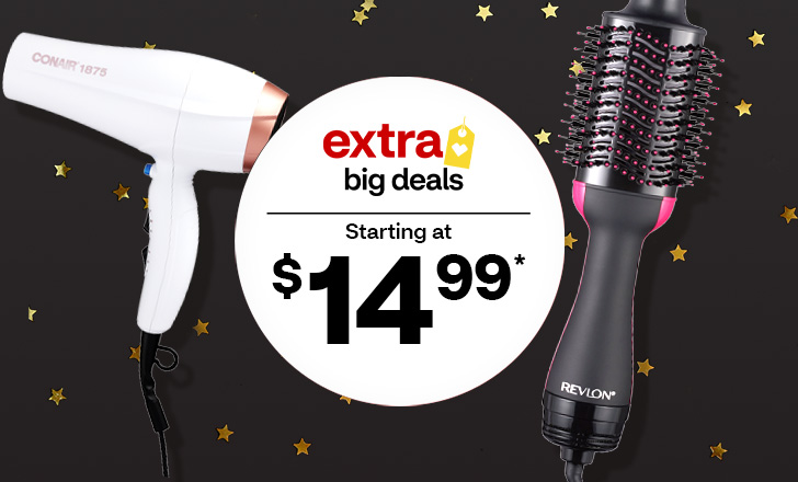 Conair hair styling tools starting at $14.99.