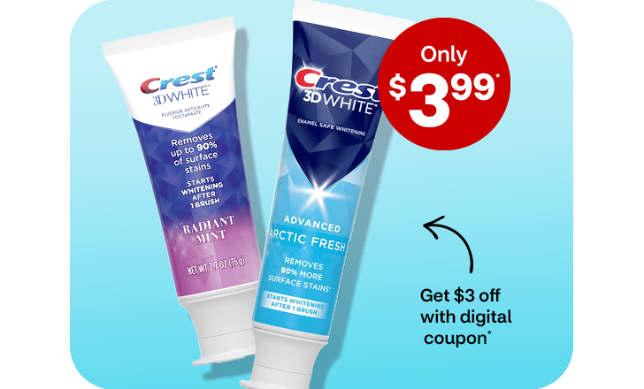 Crest toothpaste tubes