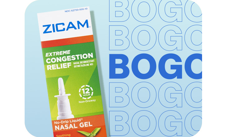 Buy one, get one, Zicam congestion relief nasal gel