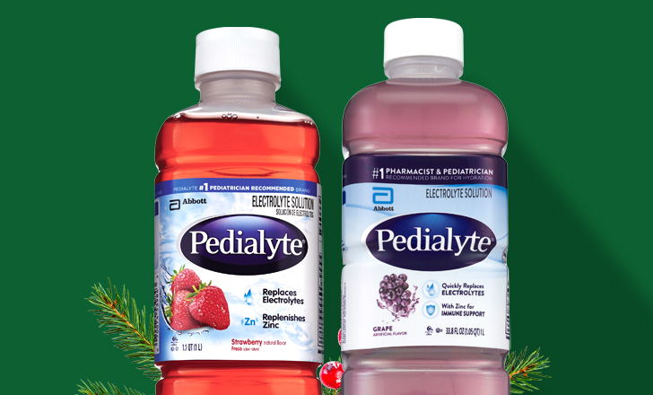 Buy one, get one 40 percent off, Pedialyte electrolyte drinks.