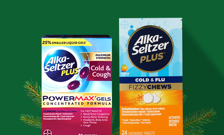 Buy one, get one 50 percent off, Bayer cold remedies including Alka-Seltzer Plus