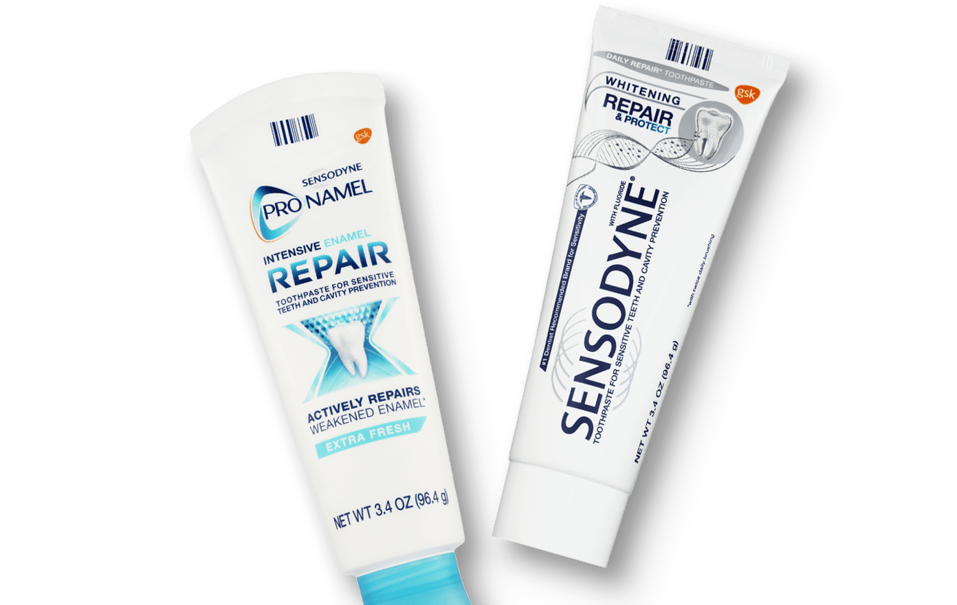 Pronamel and Sensodyne toothpaste