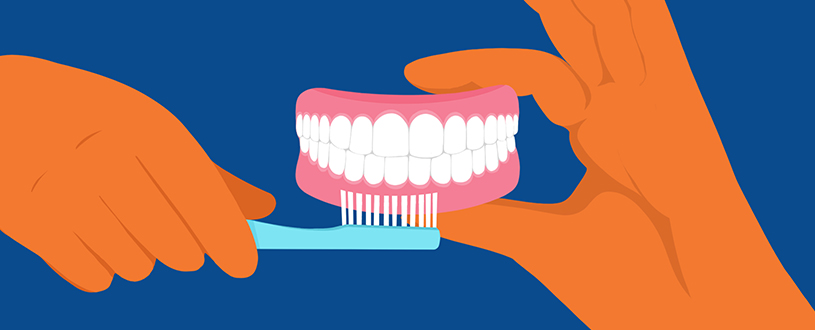 how to clean dentures