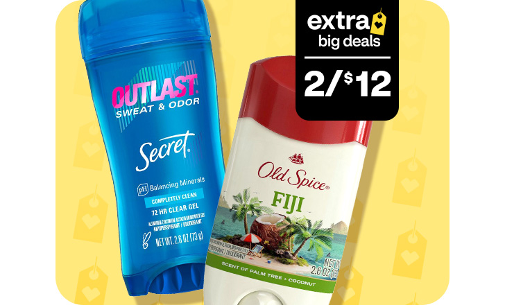 Two for $12, Secret Outlast and Old Spice Fiji deodorant