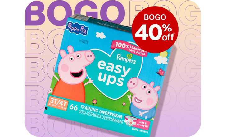 Buy 1, get 1 40% off. Peppa Pig Pampers Easy Ups