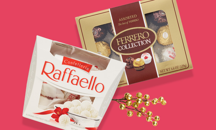 Raffaello and Ferrero gift chocolate